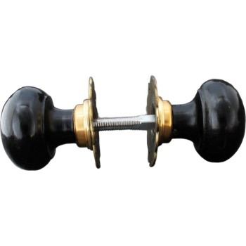 Solid Ebonised Bun Door Knobs